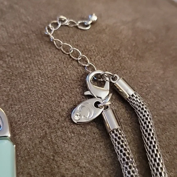 CATO Long Mesh Chain Ceramic Atomic Mod Tassel Lavalier Festival Necklace - Picture 6 of 6